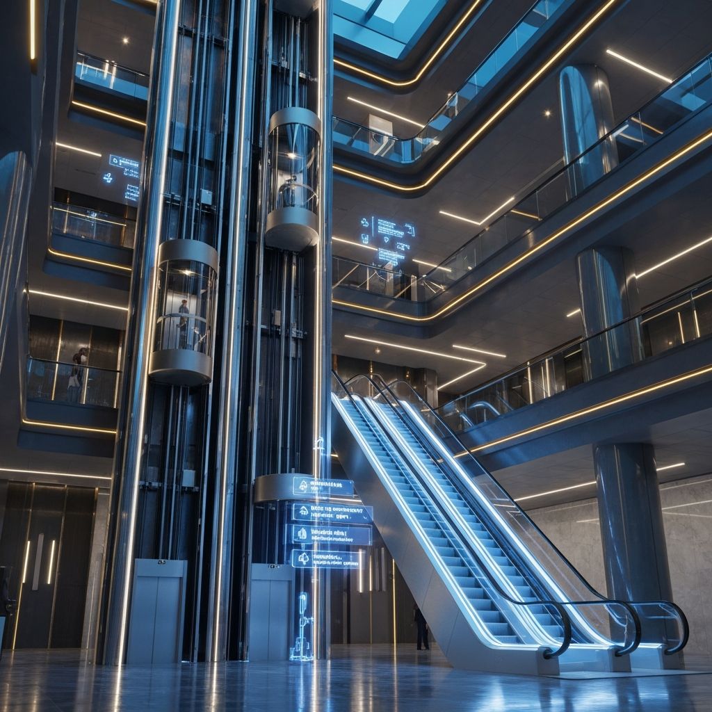 Hybrid Flow with Escalators: The Future of Vertical Transit